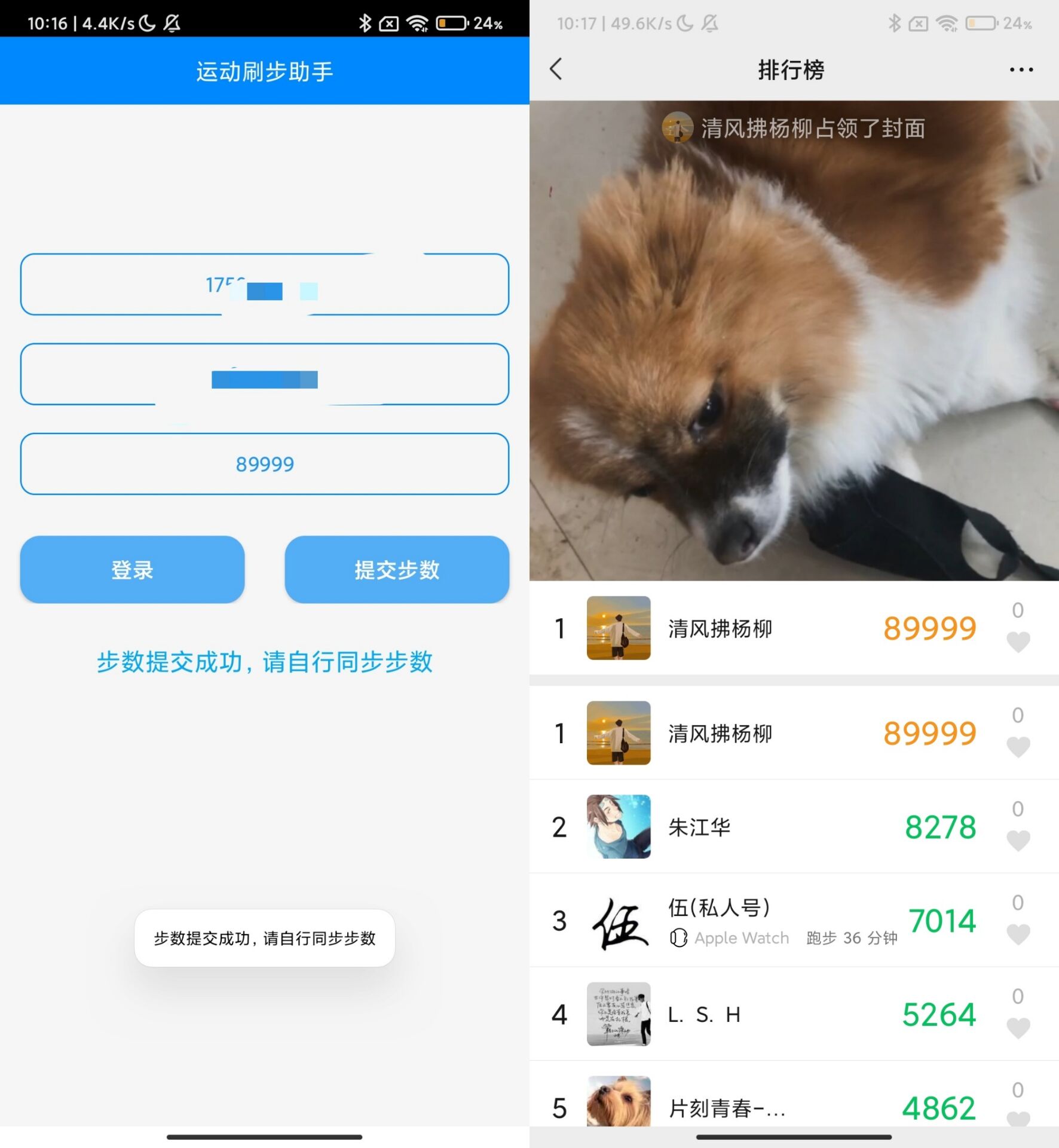 布偶步数助手 支持QQ微信支付宝