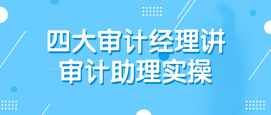 四大审计经理讲审计助理实操-趣奇资源网-第5张图片