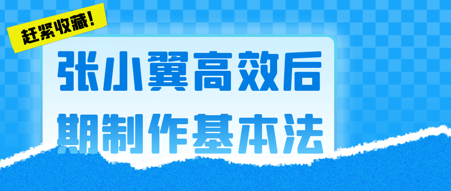 张小翼高效后期制作基本法-趣奇资源网-第5张图片