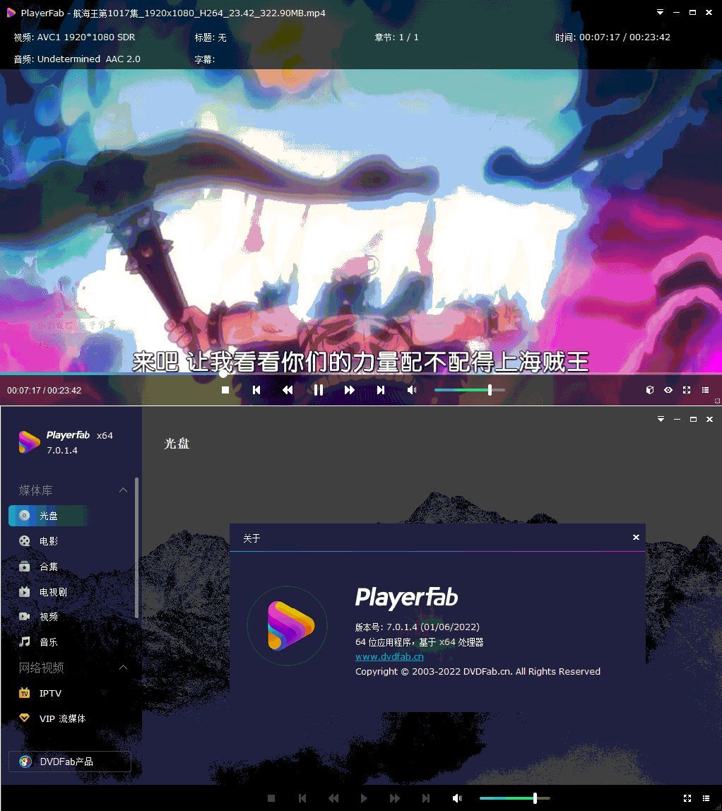 DVDFab Player 7.0.5.4中文版