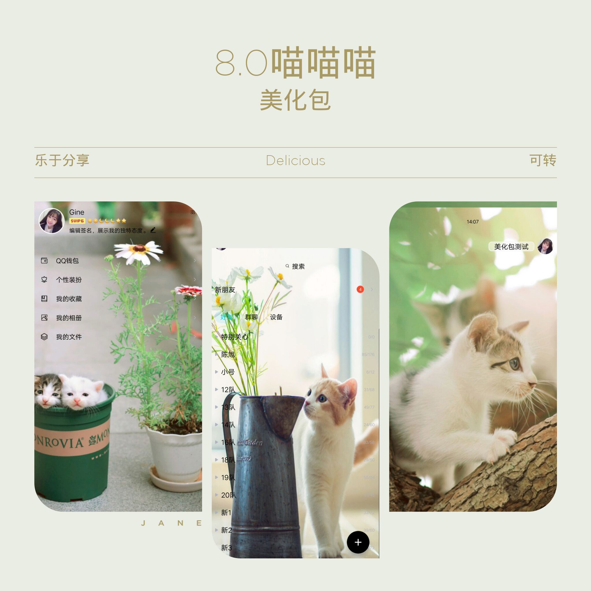 QQ美化包V8.0喵喵多功能漂亮