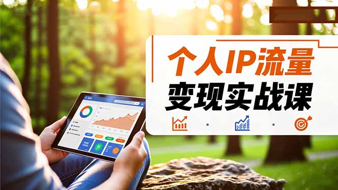 个人IP流量变现实战课，涵盖多平台引流、打造个人IP并实现稳定流量变现