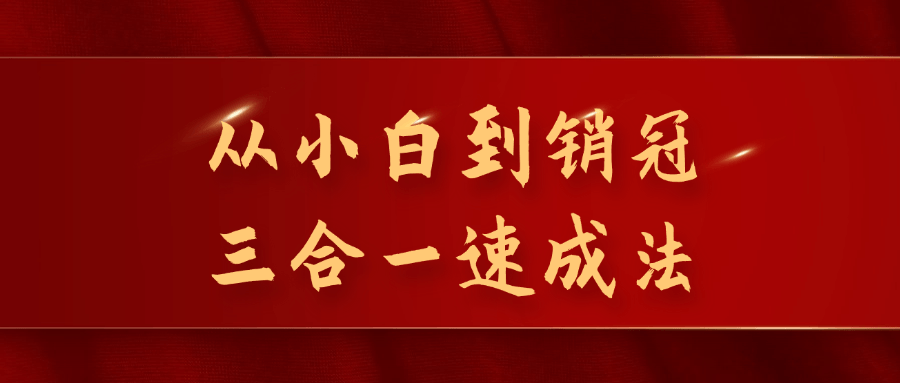 从小白到销冠三合一速成法-趣奇资源网-第5张图片