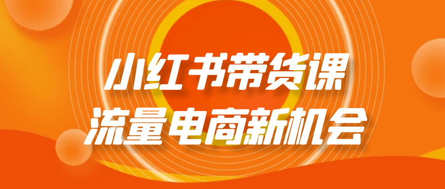 小红书带货课流量电商新机会-趣奇资源网-第5张图片