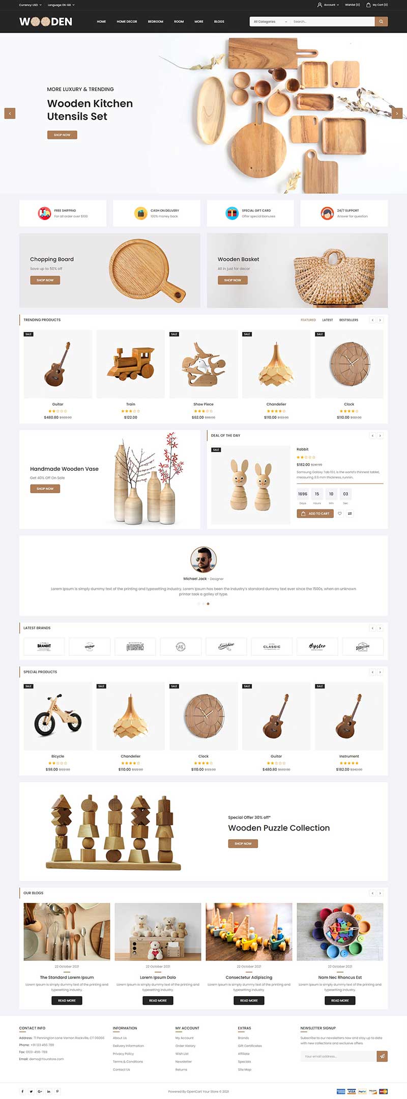 木制品工艺品手工制品商店html模板