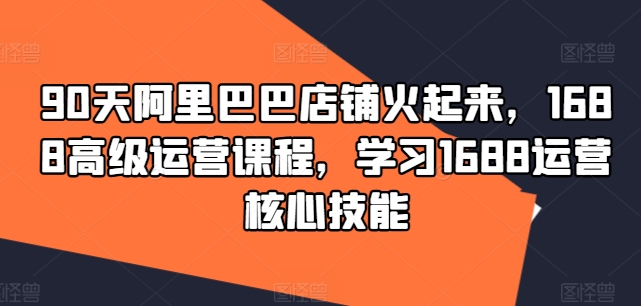 1688高级运营课 学习核心技能-趣奇资源网-第5张图片