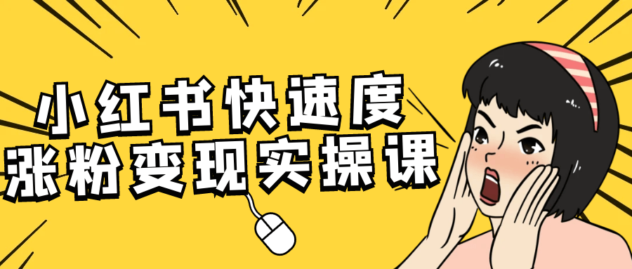 小红书快速度涨粉变现实操课