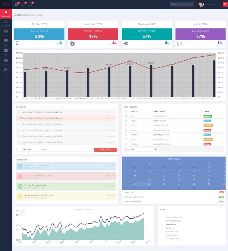 cms管理系统后台模板 Atomios7风格后台html模板
