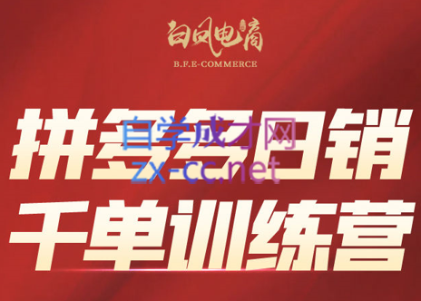 白凤电商·拼多多日销千单训练营(更新2月)